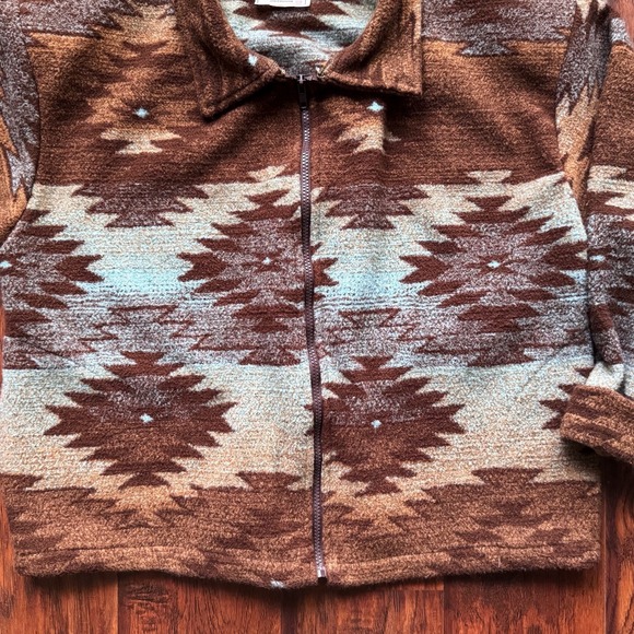 Black Mountain Outdoor Fleece Jacket Women’s Size 3X Aztec Southwestern VTG USA - Picture 11 of 16
